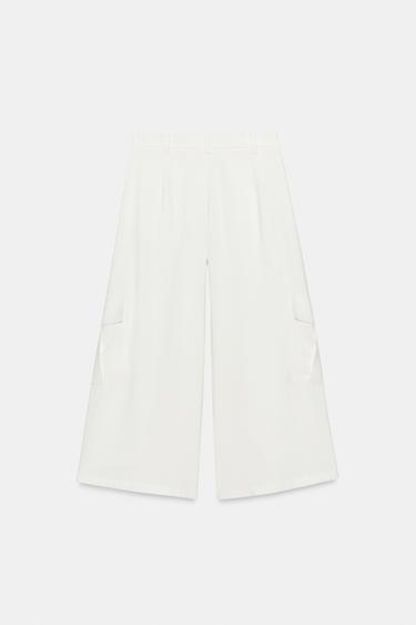 CULOTTES WITH POCKETS - Ecru by Zara - Image 6