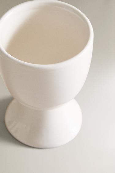 STONEWARE EGG CUP - White by Zara - Image 2