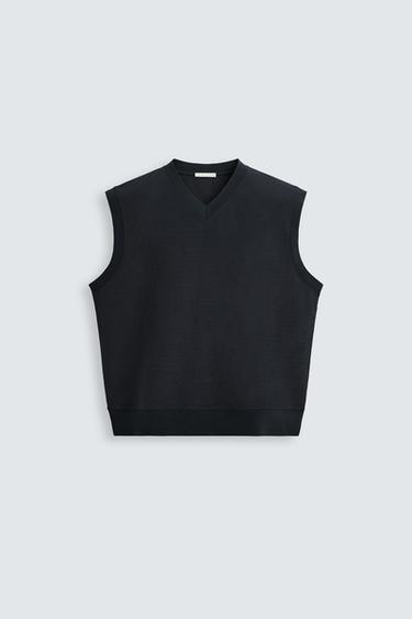 CAMISETA TANK TÉCNICA - Azul-marinho da Zara