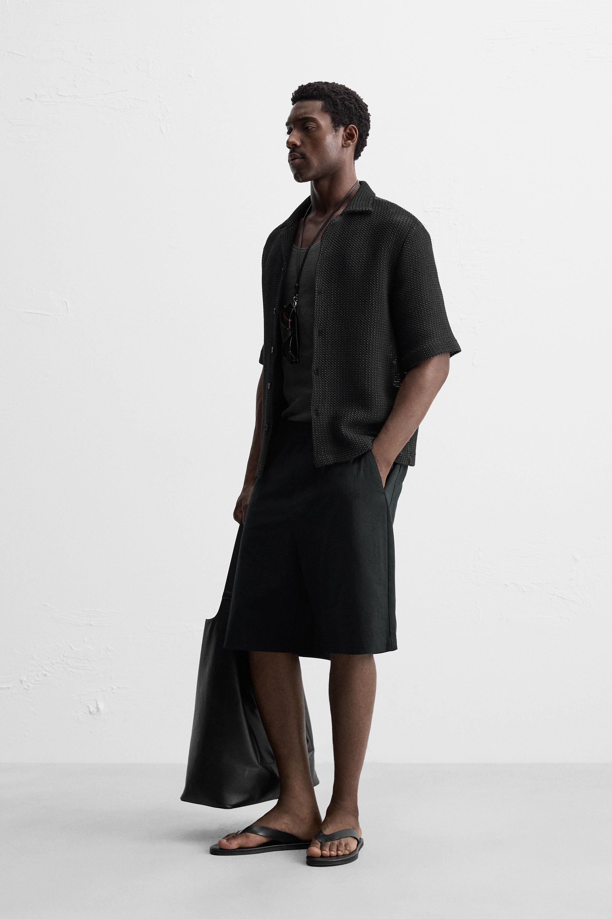RELAXED FIT COTTON BERMUDA SHORTS