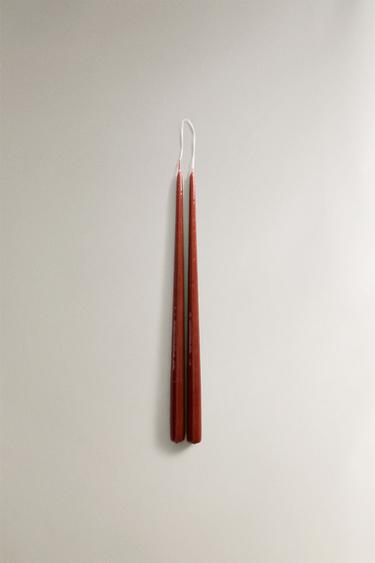 PACK OF THIN CANDLES (PACK OF 2) - Terracotta by Zara