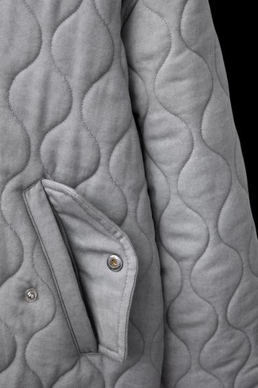 Zara PUFFER JACKET - Pearl gray