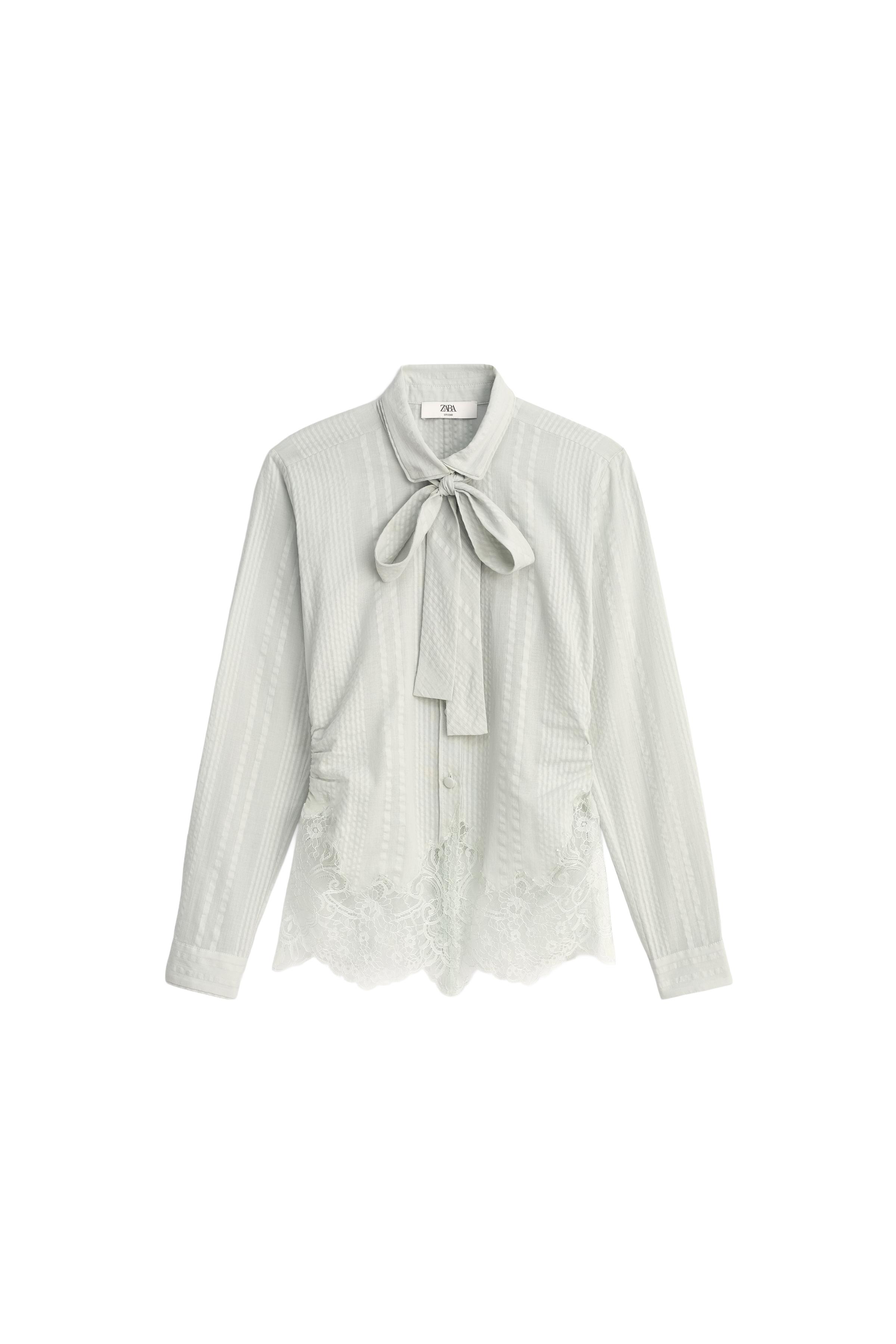 LIMITED EDITION レースシャツ - ウォーターグリーン | ZARA Japan / 日本