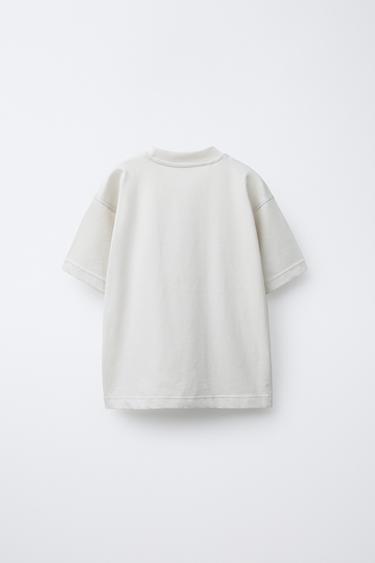 ENSEMBLE T-SHIRT ET BERMUDA À INSCRIPTION - Écru de Zara - Image 2
