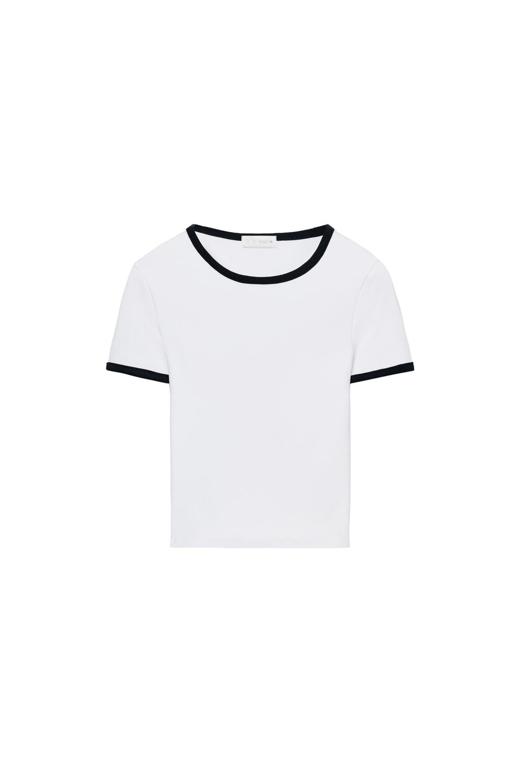 CONTRAST TRIM T-SHIRT - image 4