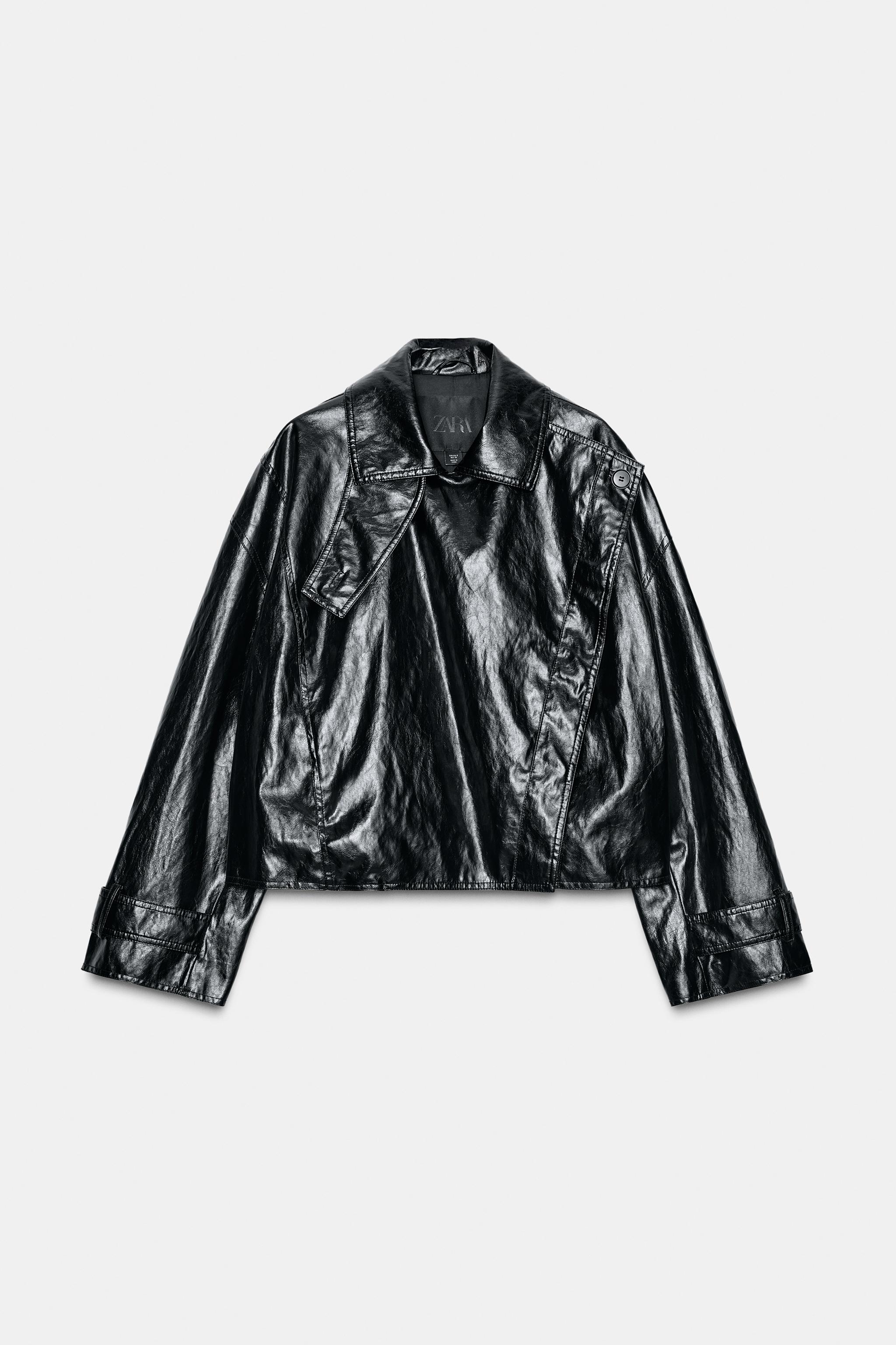 ZW COLLECTION シャイニージャケット - ダークブラウン | ZARA Japan