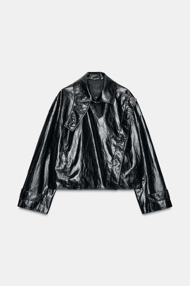 Zara ZW COLLECTION SHINY JACKET - Black