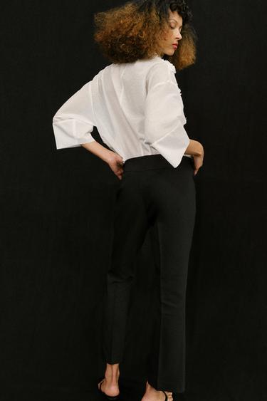 FLOWING SHIRT WITH EMBOSSED FLOWERS - White by Zara - Image 4