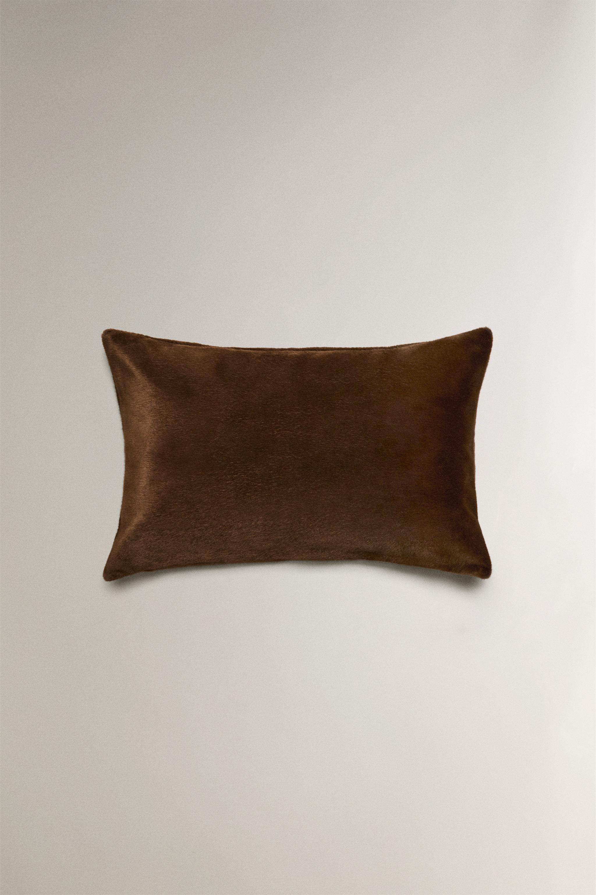 zara フェイクファーボアクッションカバーピローケースブラウンベージュ 楽天市場】クッションカバー 30×50cm 40×40cm 45×45cm 50×50cm