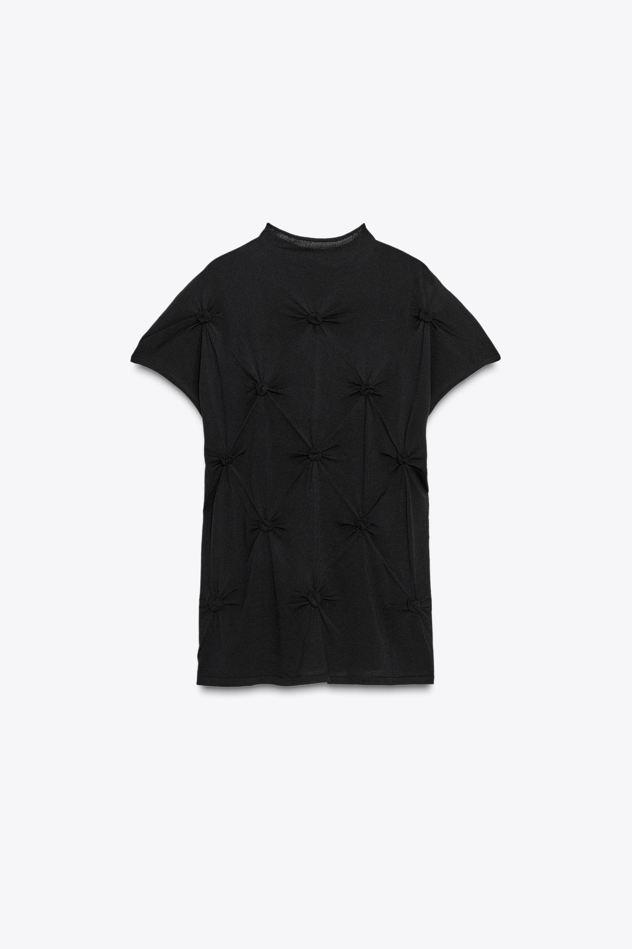 トップス theredthread S knit fit top cocoon black THEREDTHREAD / ザレッドスレッド】S knit fit top cocoon