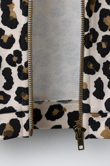SWEAT À CAPUCHE ANIMAL PRINT - brun de Zara - Image 3