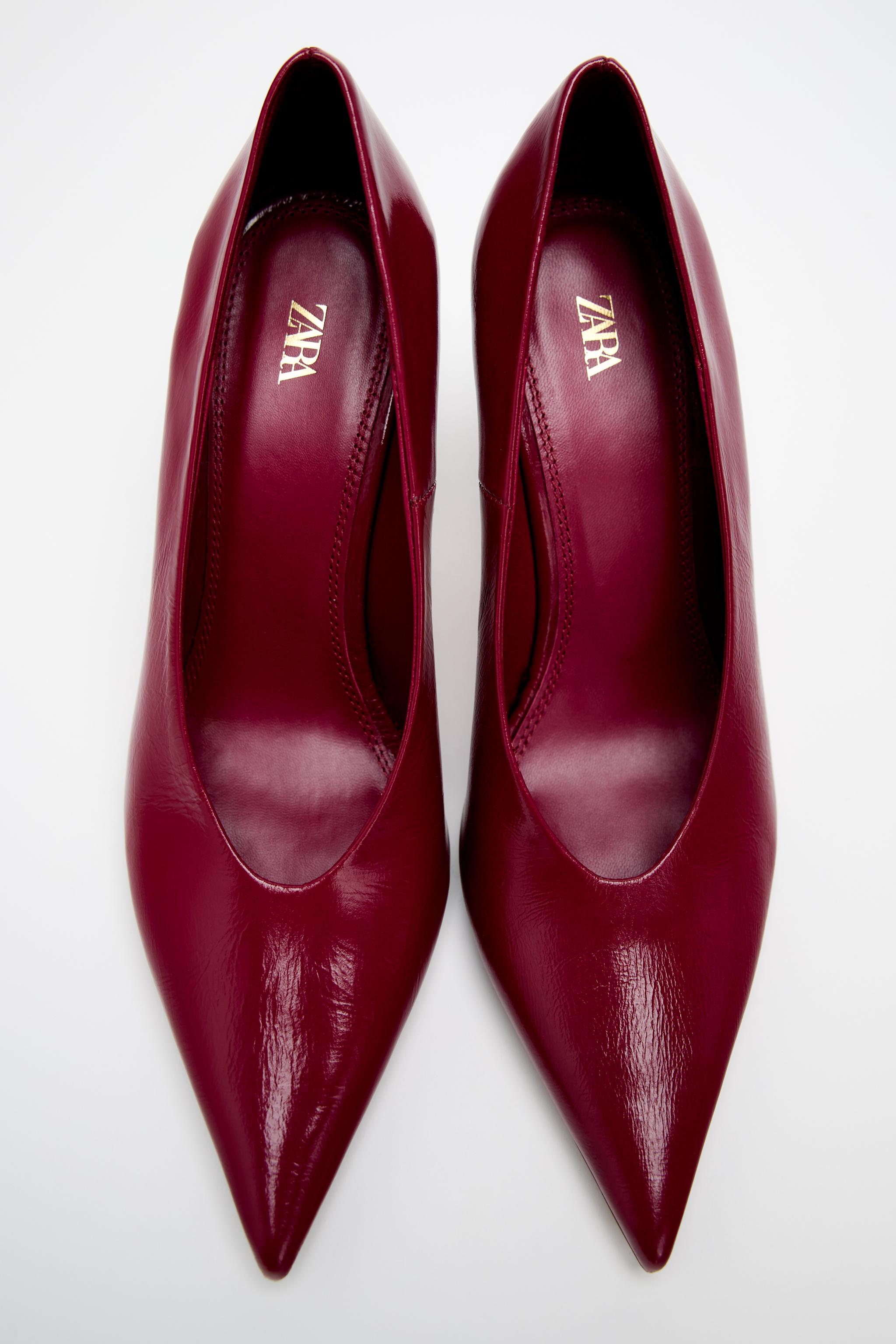 Zara burgundy sale shoes