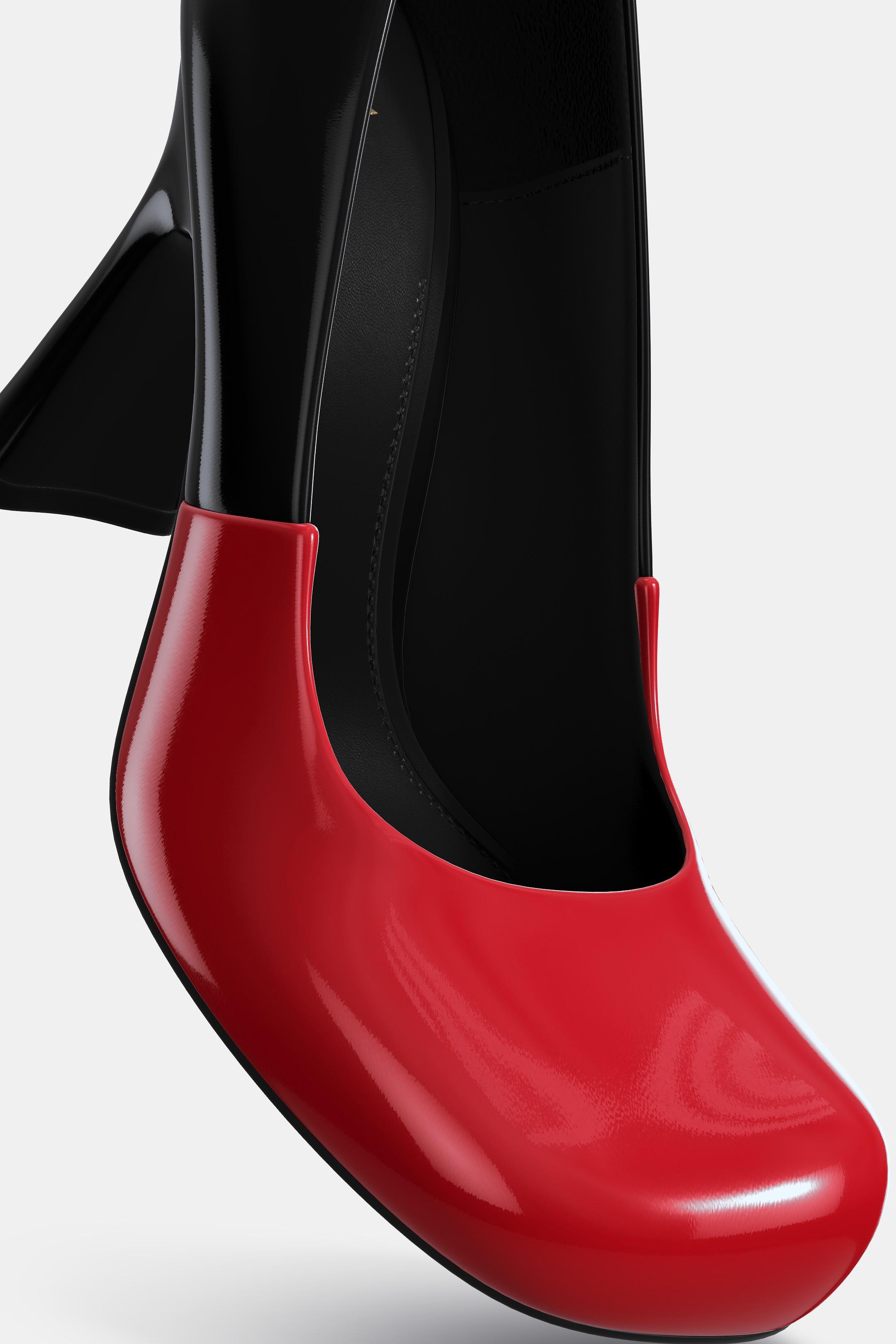LEATHER HEELED SHOES HARRY LAMBERT FOR ZARA x DISNEY - Red | ZARA