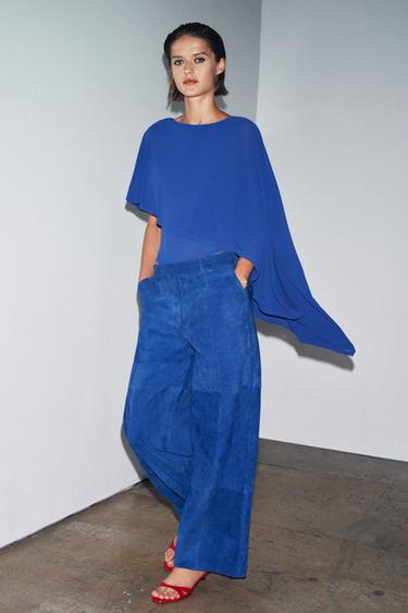 BODY CAPA ASIMÉTRICA - Azul de Zara