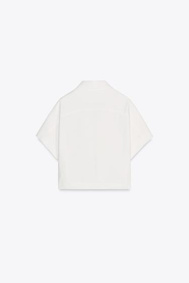 ZW COLLECTION CROPPED JACKET - Ecru by Zara - Image 5
