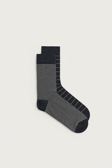 CALCETINES RAYAS COMBINADAS PACK 2 - Marino de Zara