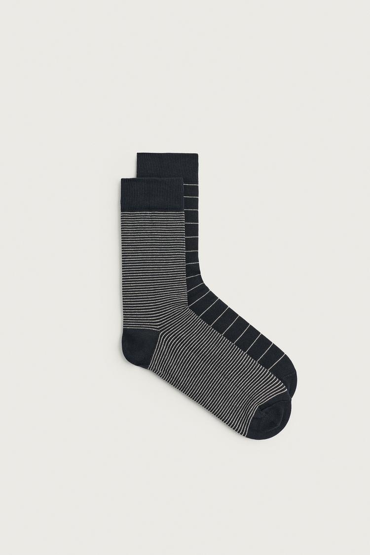 CALCETINES RAYAS COMBINADAS PACK 2