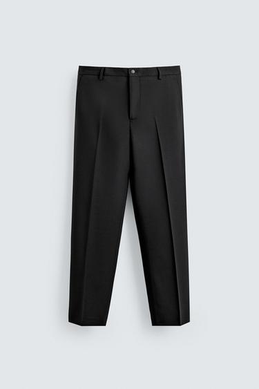 PANTALON DE COSTUME DE SMOKING AVEC LAINE - Noir de Zara