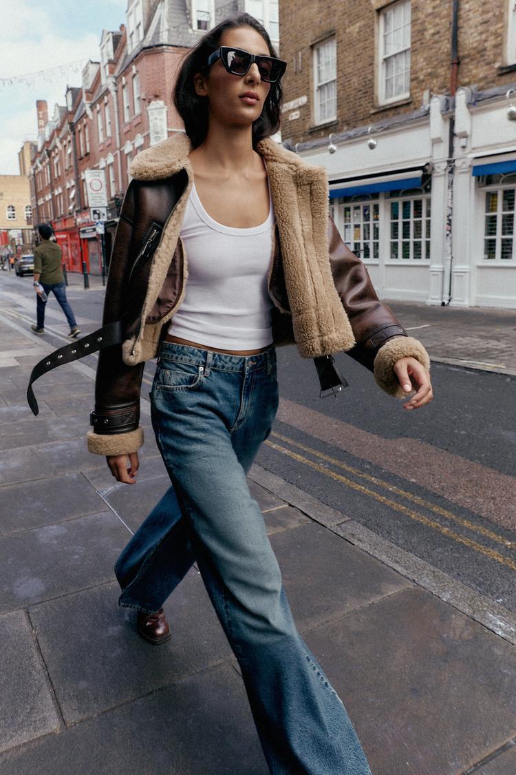 Z1975 WIDE-LEG LOOSE HIGH-WAIST JEANS WITH BELT Faded blue