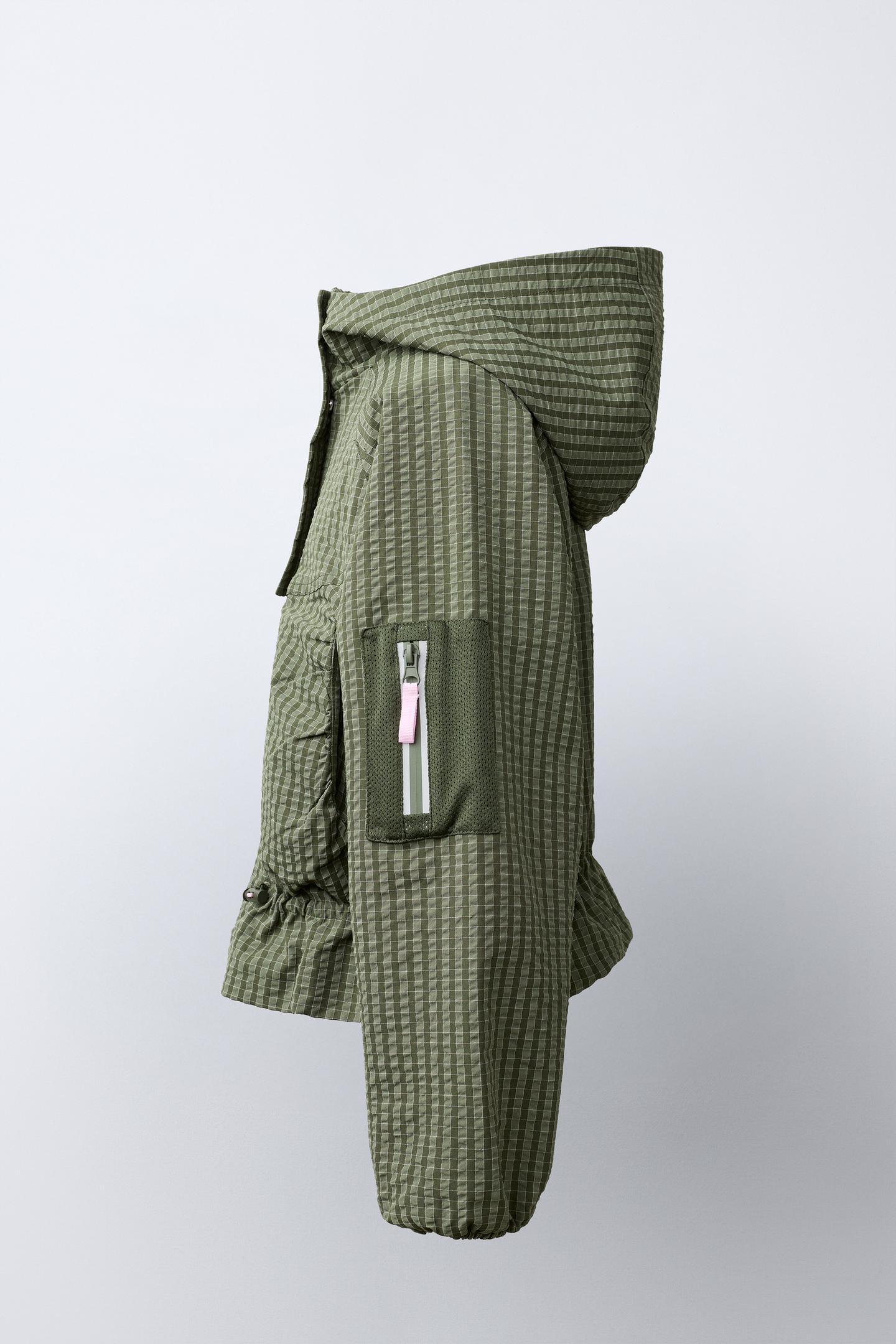 Детская куртка Zara Technical Water-Repellent Softshell, цвет: Зелёный — фото 4