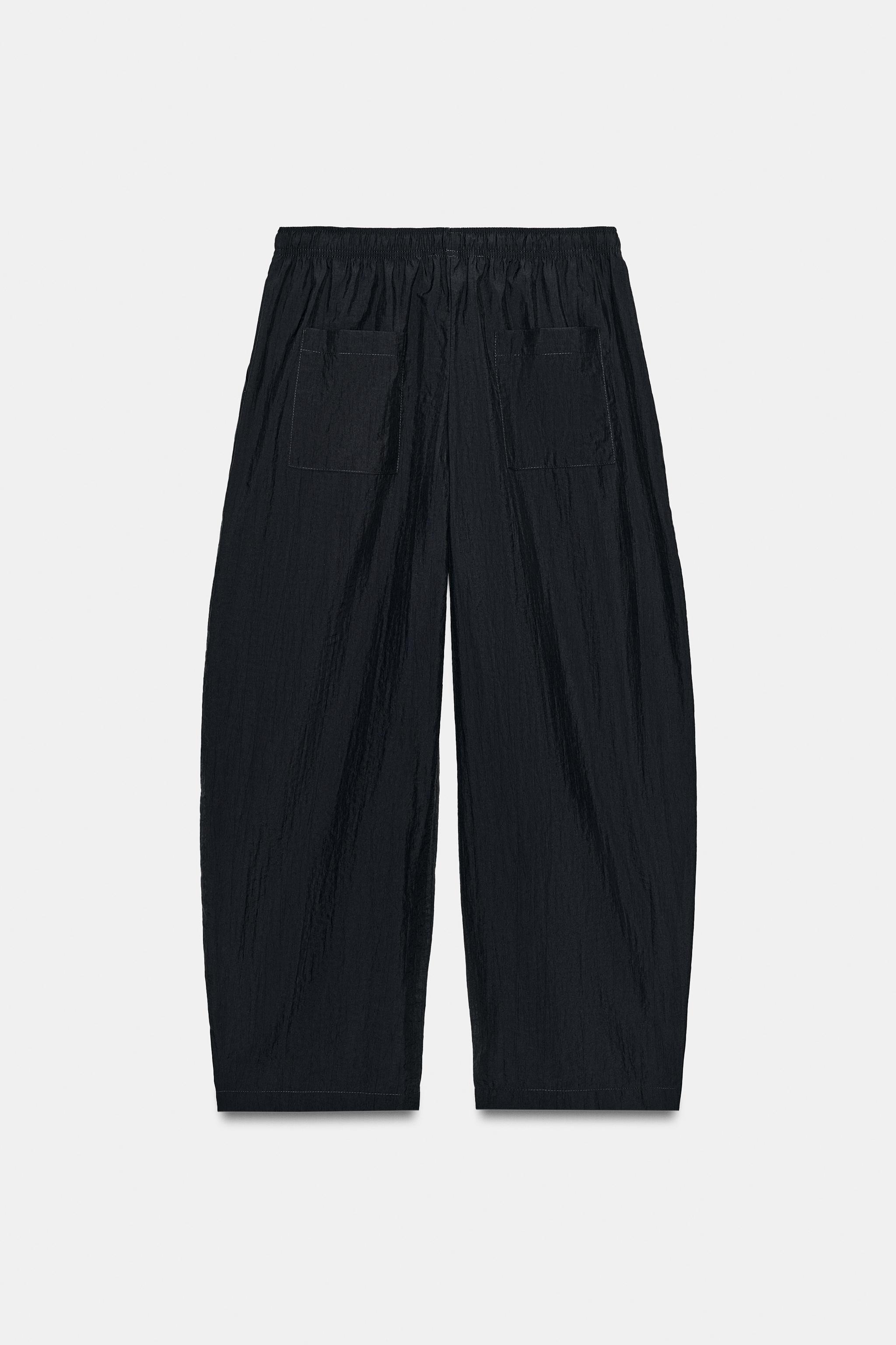 PANTALON BARREL À TAILLE ÉLASTIQUE