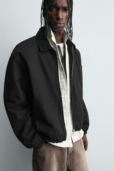 VESTE COUPE DÉCONTRACTÉE ZIPPÉE - Noir de Zara - Image 5