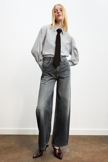 CAMISA POPELÍN CORBATA - Blanco / Negro de Zara