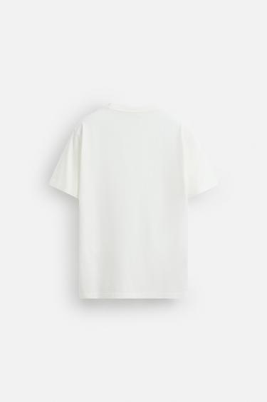 CONTRAST PRINT T-SHIRT - Oyster-white by Zara - Image 6