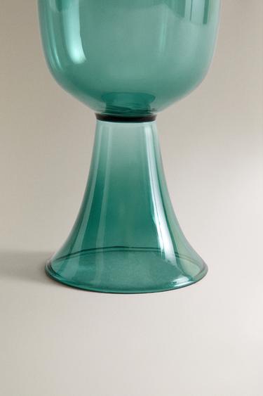 GRAND VERRE À PIED BOROSILICATE COULEUR X COLLAGERIE - Vert de Zara - Image 3