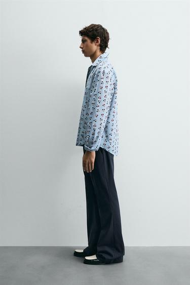 CHEMISE MINNIE + MICKEY MOUSE HARRY LAMBERT FOR ZARA X DISNEY - Bleu indigo de Zara - Image 3