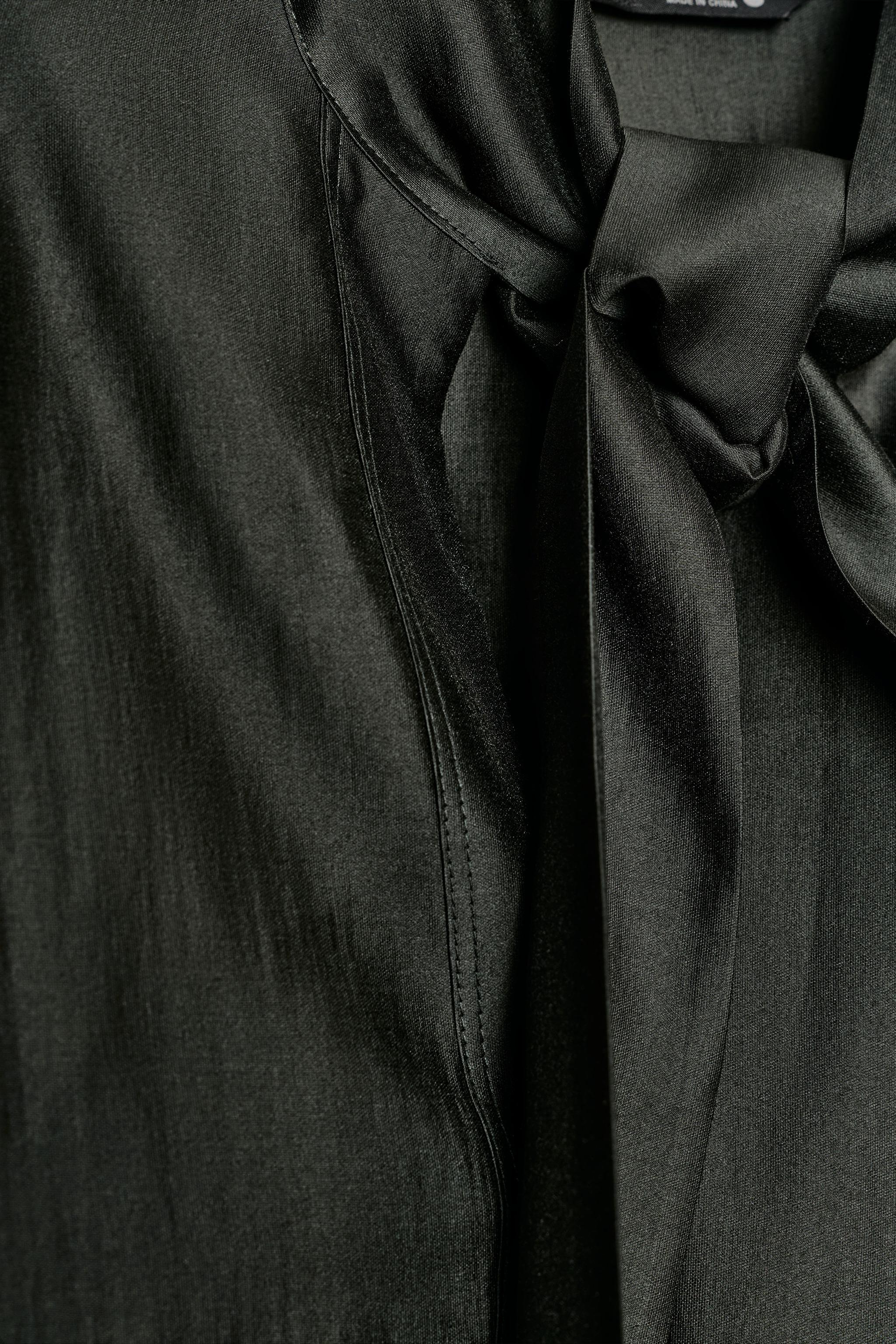 SATIN EFFECT SHIRT WITH TIES ZW COLLECTION