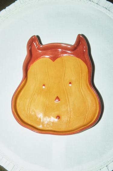 CHILDREN'S STONEWARE HALLOWEEN PUMPKIN PLATE - Multicoloured de Zara - Image 4