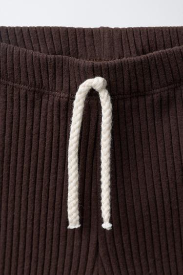 SOFT-TOUCH RIBBED LEGGINGS - Chocolate by Zara - Image 2