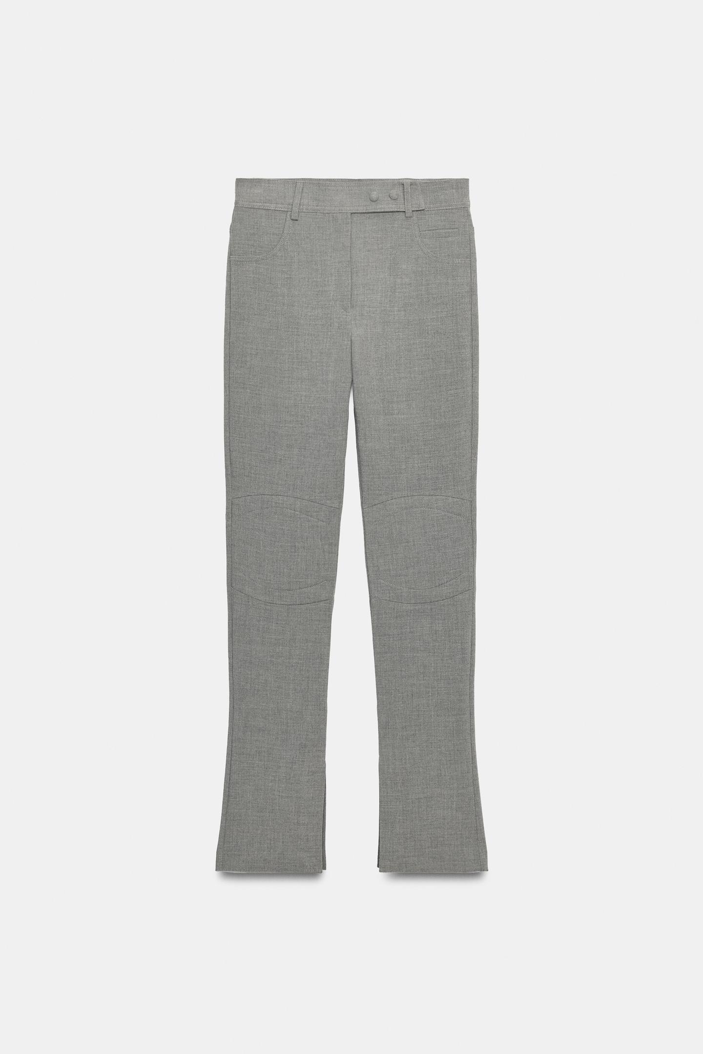 Женские леггинсы Zara Knee-Quilted, цвет: Серый меланжевый — фото 8
