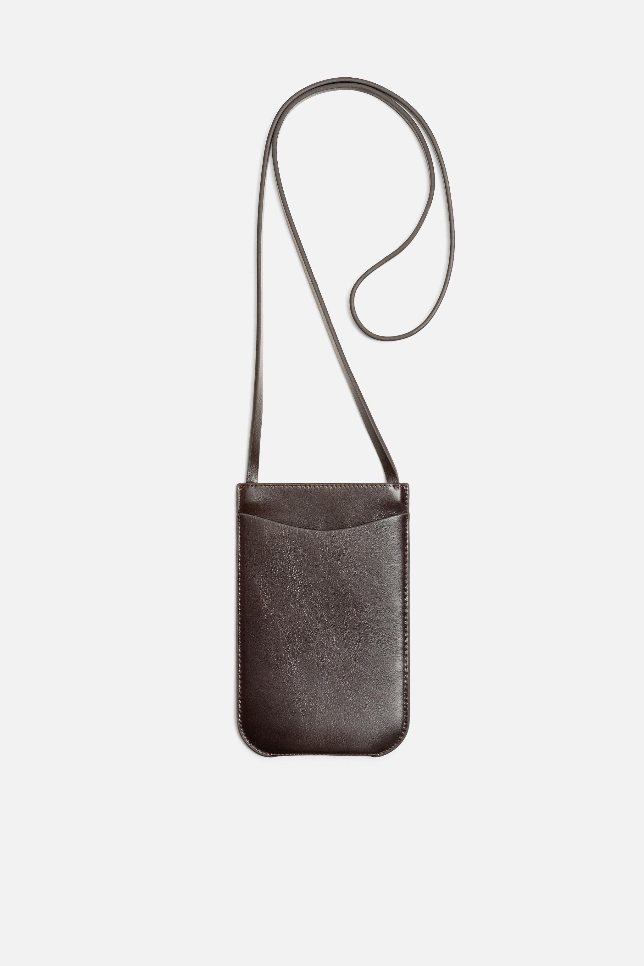レザー クロスボディバッグ - ブラウン | ZARA Japan / 日本