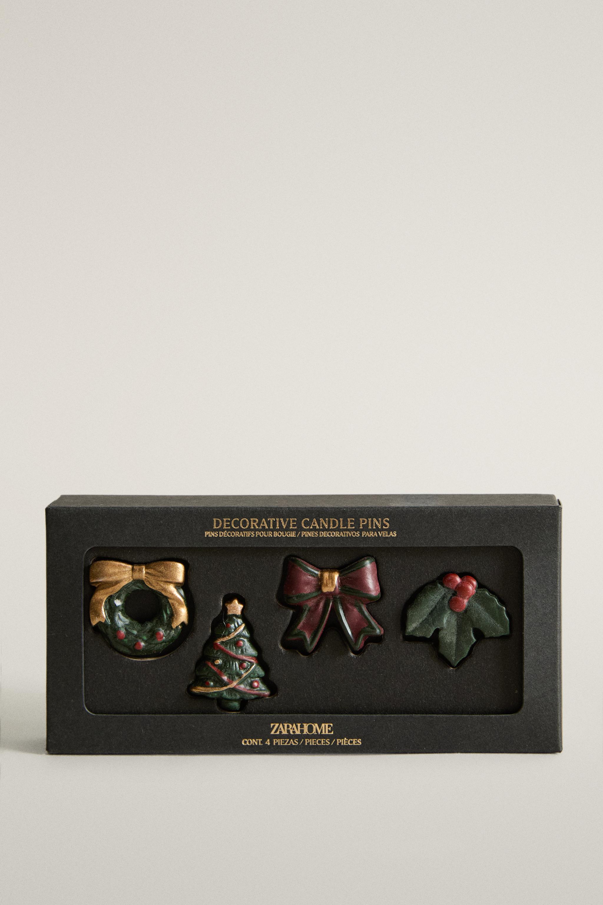 LOT DE 4 PIN'S POUR BOUGIES DE NOËL