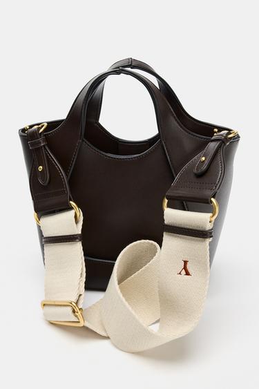 CROSSBODY BAG STRAP - Burgundy Red by Zara