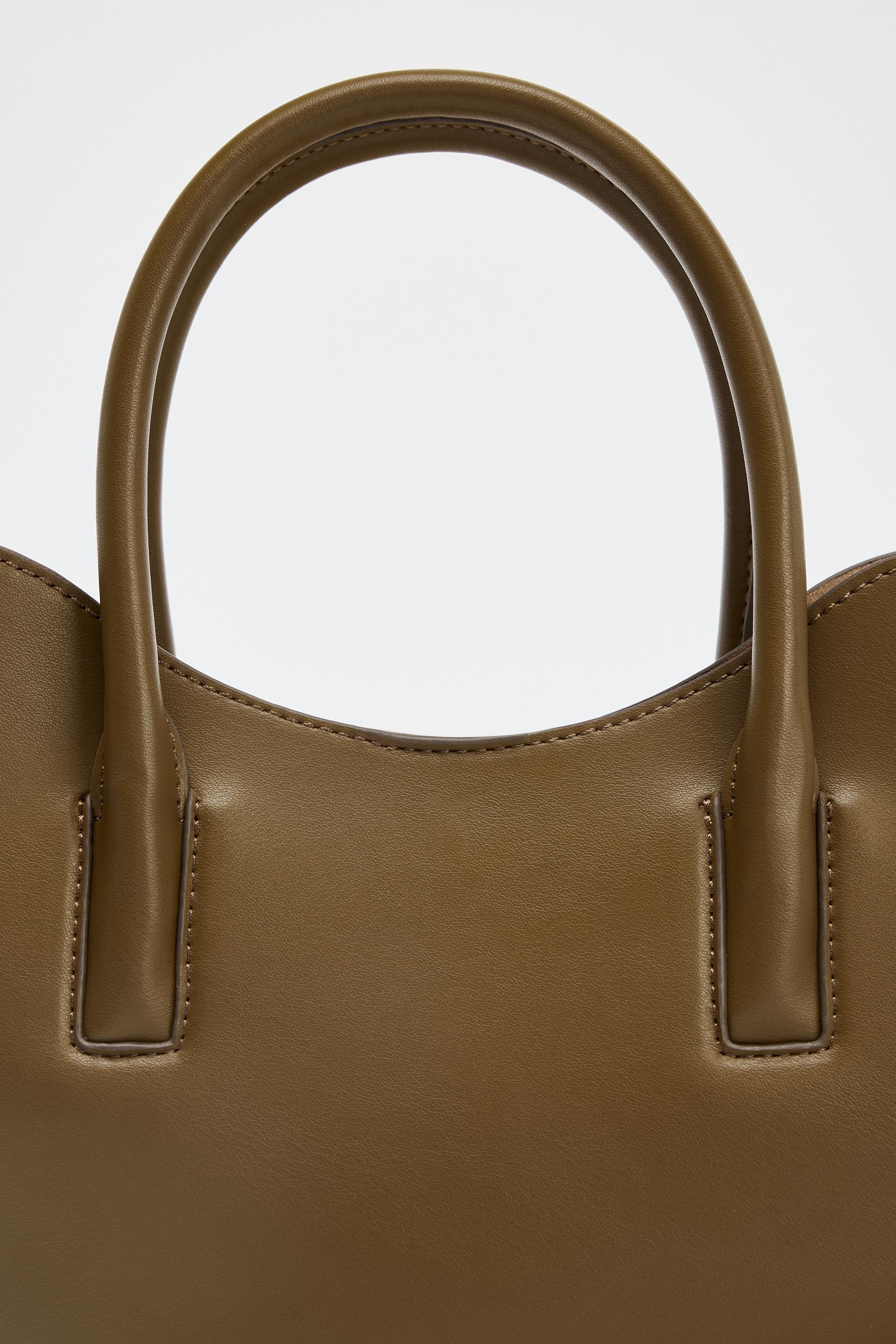 ZARA【NEW】OVAL MINI TOTE BAG OVAL MINI SHOPPER - Green | ZARA United States