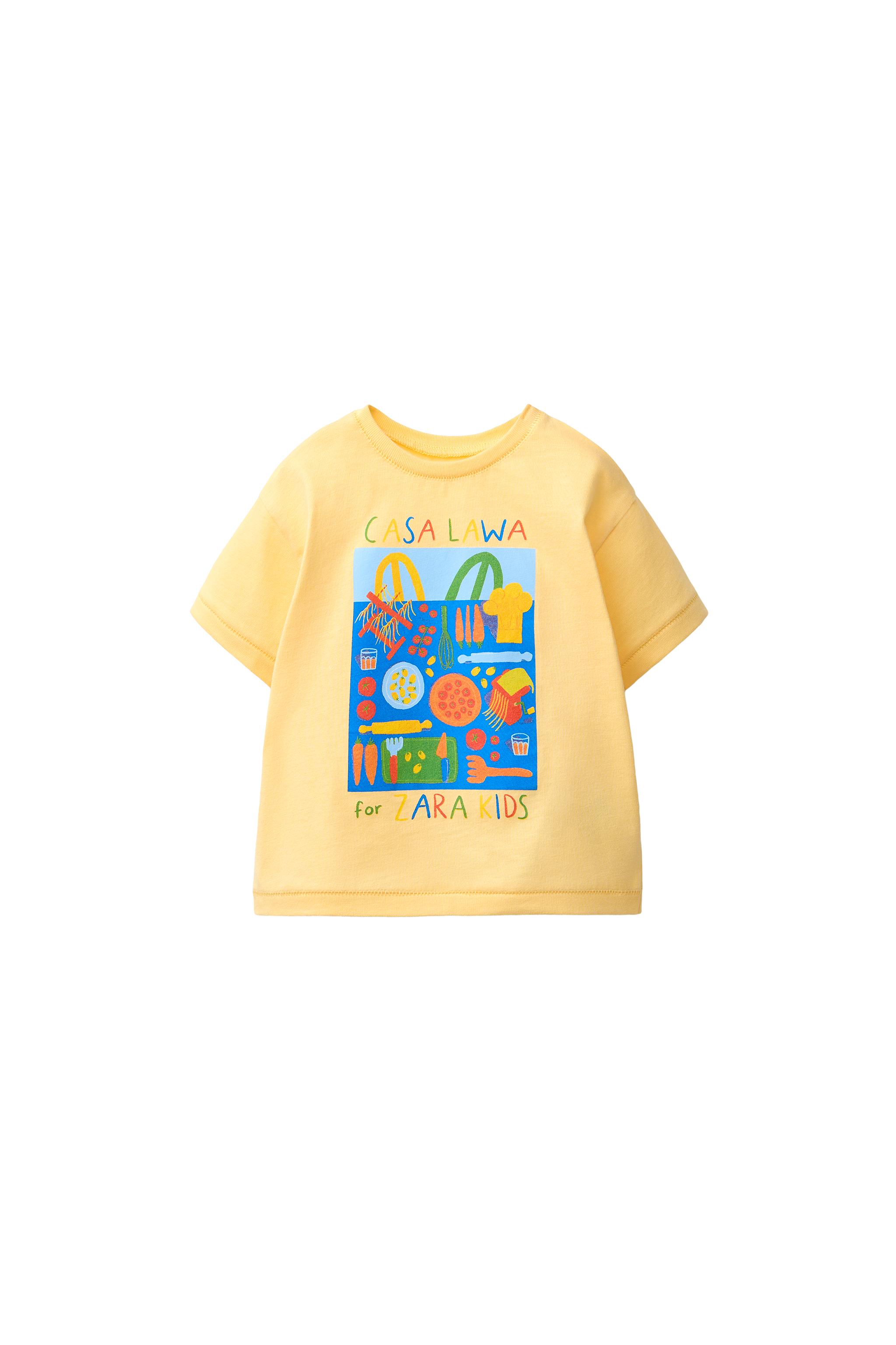 カーサ・ラワ × ザラキッズプリントTシャツ - イエロー | ZARA Japan 