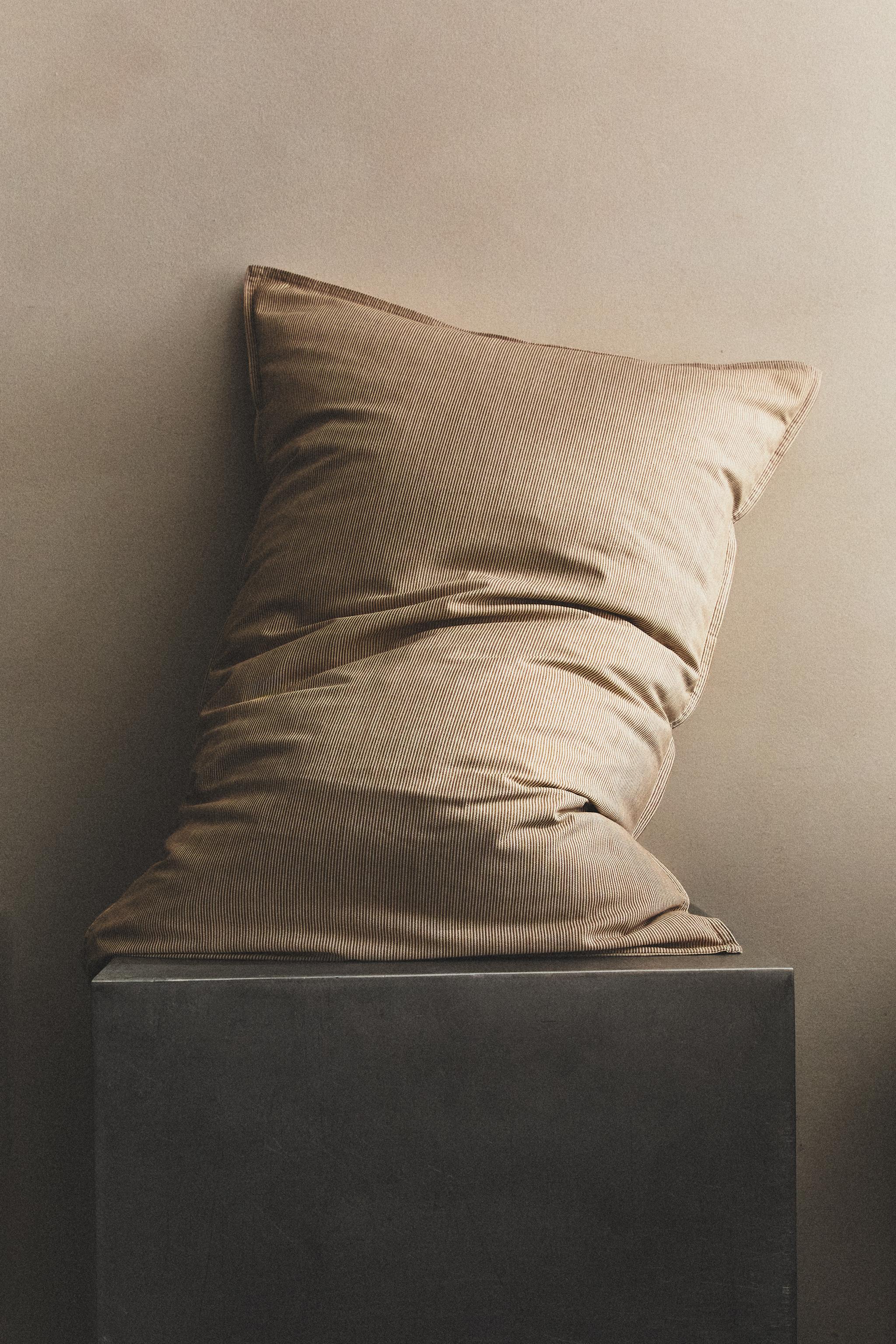 TAIE D’OREILLER RAYURES RÉVERSIBLE