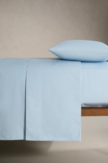 DRAP-HOUSSE PERCALE DE COTON | 30 CM DE HAUT (200 FILS) - Bleu clair de Zara - Image 2