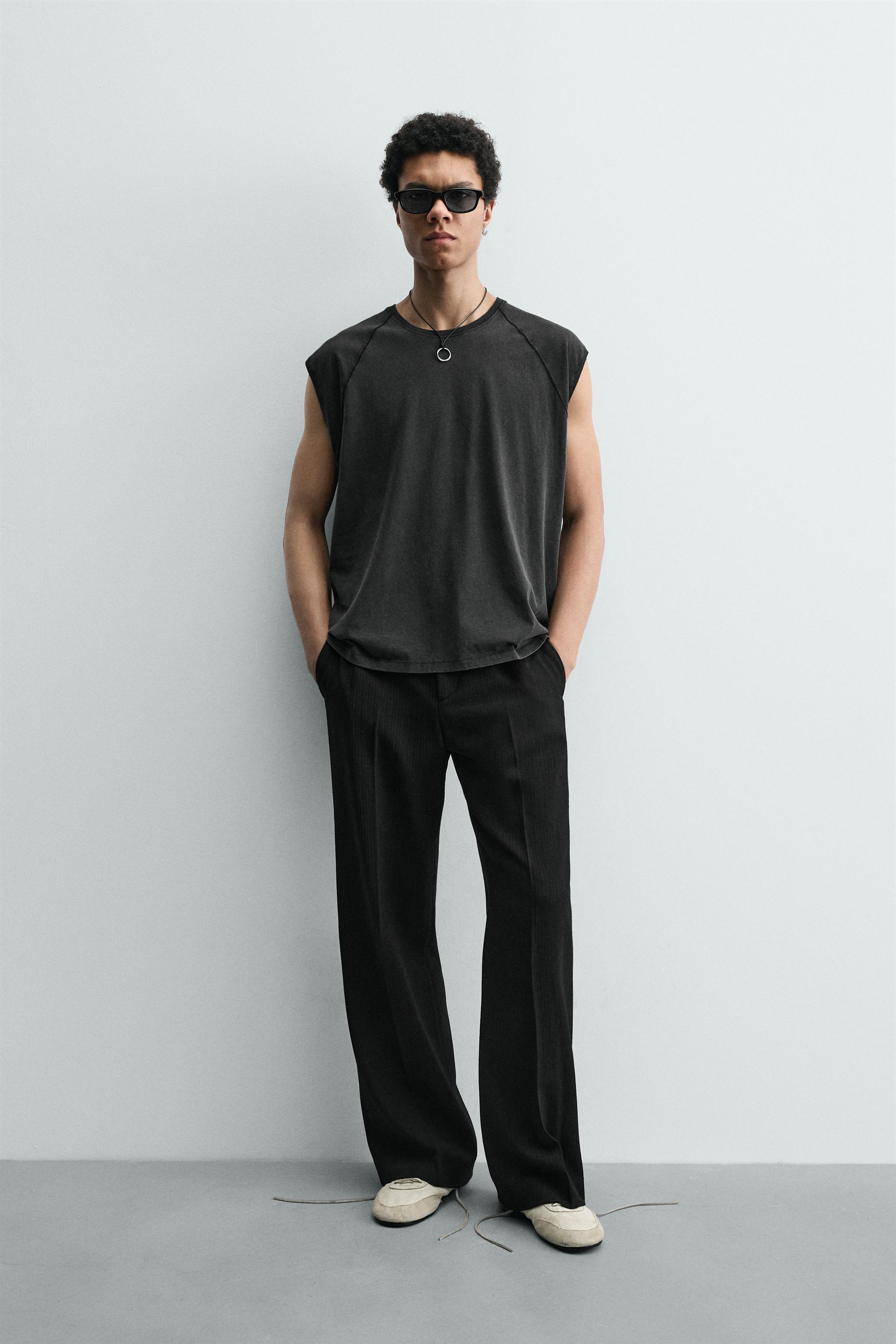 ウォッシュドタンクトップ - ダークアンソラジット | ZARA Japan / 日本