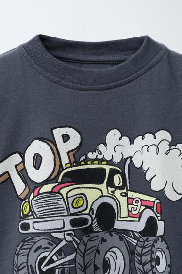 T-SHIRT IMPRIMÉ MONSTERS WHEELS © - Gris anthracite de Zara - Image 2