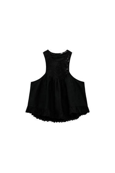 TOP WITH CUTWORK EMBROIDERY