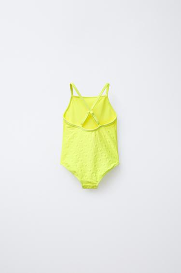 2-6 ANS/ MAILLOT DE BAIN CŒURS - Jaune fluo de Zara - Image 1