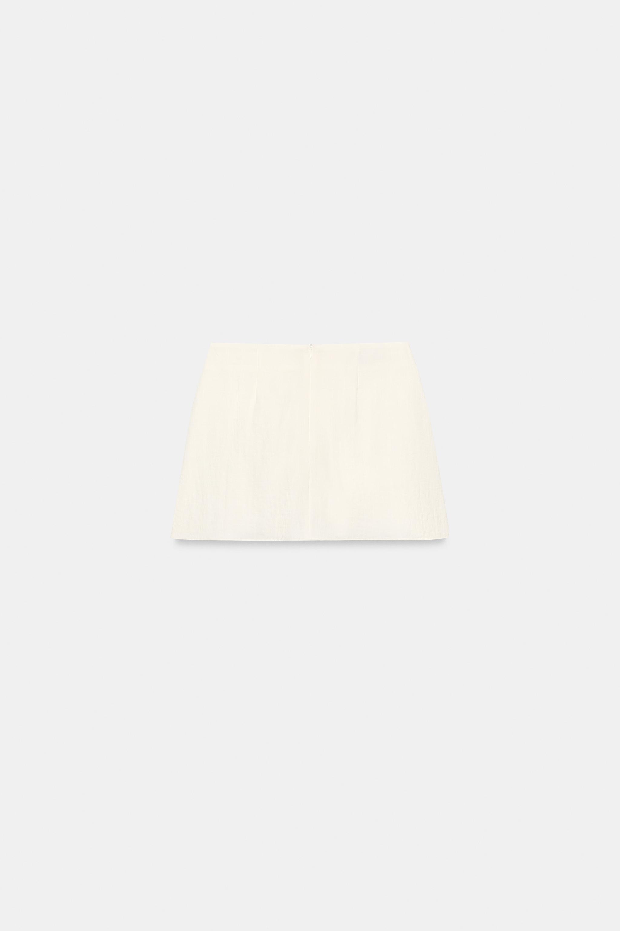 Женские юбки Zara KNOTTED MINI SKORT — фото 7