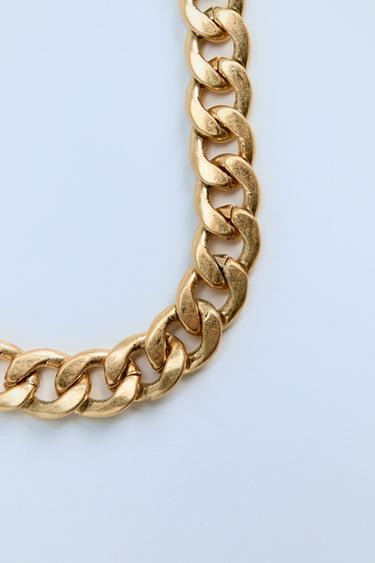 COLLIER CHAÎNE À MAILLONS - Doré de Zara - Image 4