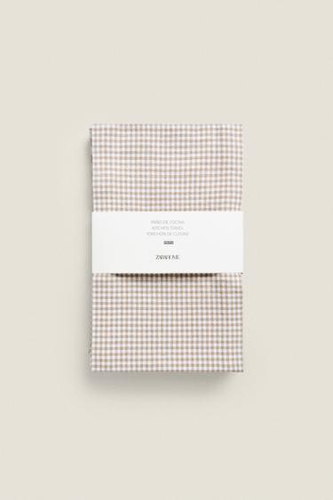 GESCHIRRTUCH AUS GEFÄRBTEM GARN (3ER-PACK) - Beige von Zara