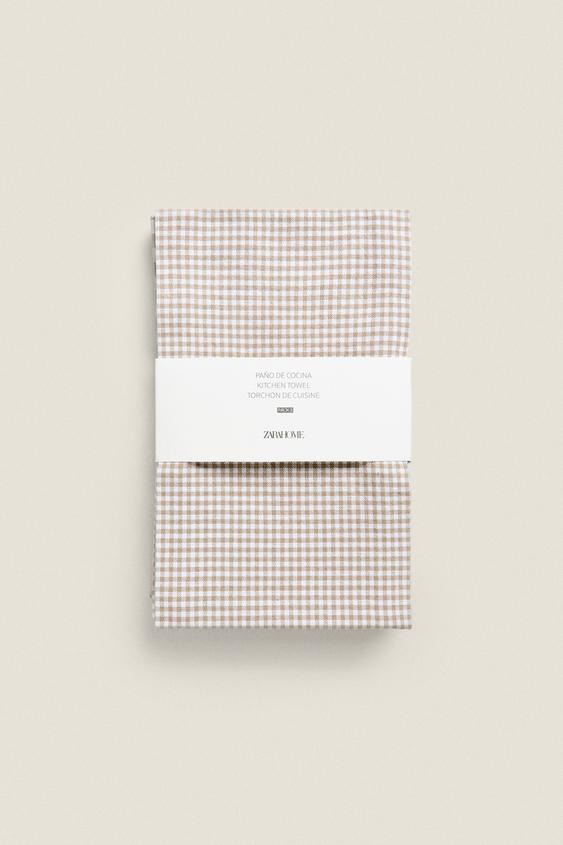 LOT DE 3 TORCHONS CUISINE FIL TEINTÉ - Beige de Zara - Image 5