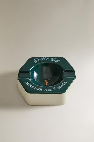 CERAMIC GOLF ASHTRAY - Green by Zara - Image 0